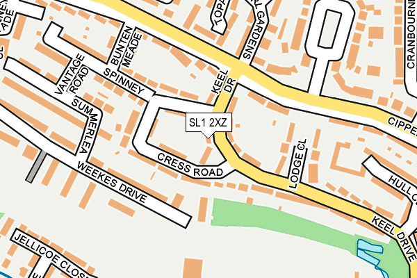 SL1 2XZ map - OS OpenMap – Local (Ordnance Survey)
