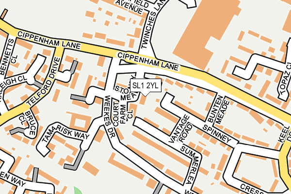 SL1 2YL map - OS OpenMap – Local (Ordnance Survey)