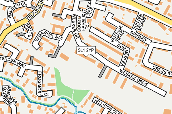 SL1 2YP map - OS OpenMap – Local (Ordnance Survey)