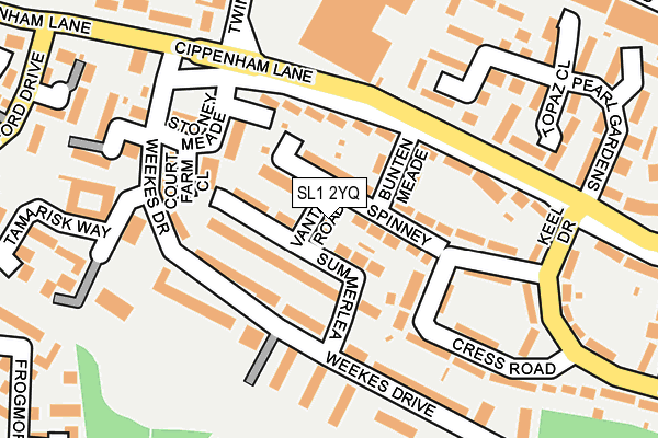 SL1 2YQ map - OS OpenMap – Local (Ordnance Survey)