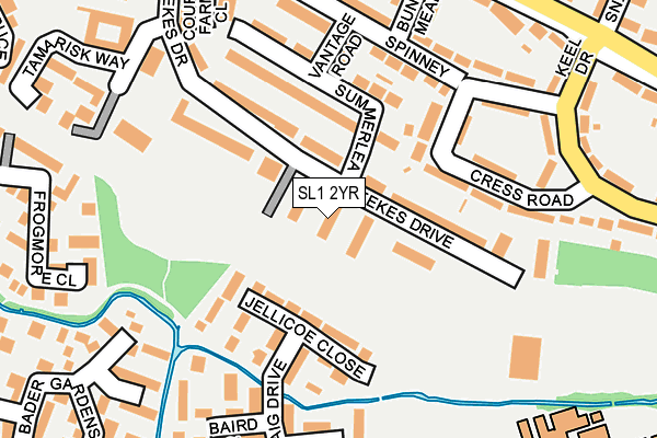 SL1 2YR map - OS OpenMap – Local (Ordnance Survey)
