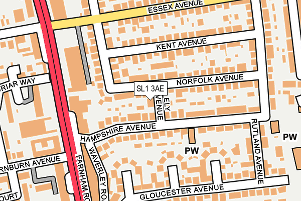 SL1 3AE map - OS OpenMap – Local (Ordnance Survey)