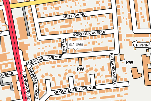 SL1 3AG map - OS OpenMap – Local (Ordnance Survey)