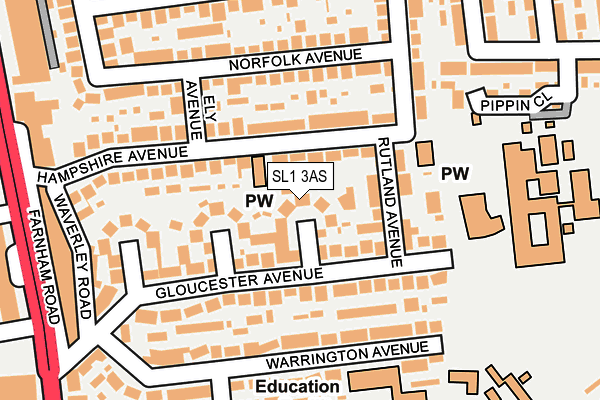 SL1 3AS map - OS OpenMap – Local (Ordnance Survey)