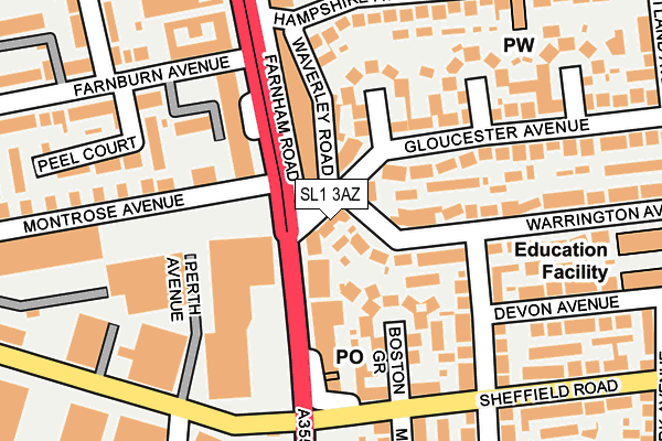 SL1 3AZ map - OS OpenMap – Local (Ordnance Survey)