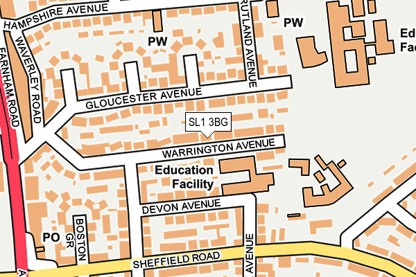 SL1 3BG map - OS OpenMap – Local (Ordnance Survey)