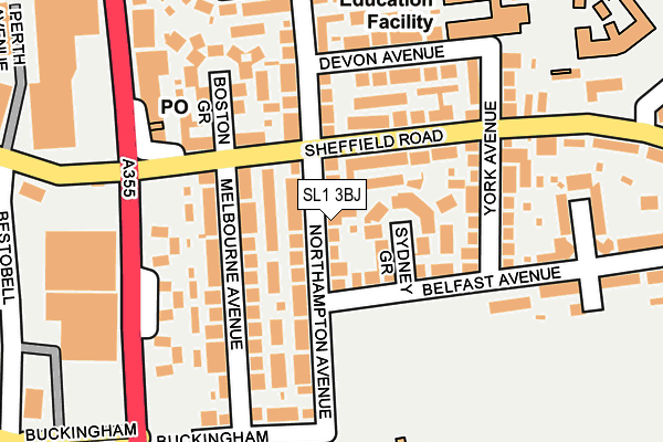 SL1 3BJ map - OS OpenMap – Local (Ordnance Survey)