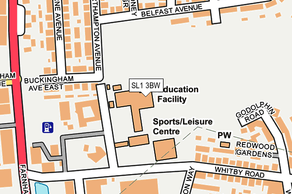 SL1 3BW map - OS OpenMap – Local (Ordnance Survey)