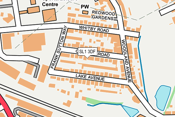 SL1 3DF map - OS OpenMap – Local (Ordnance Survey)