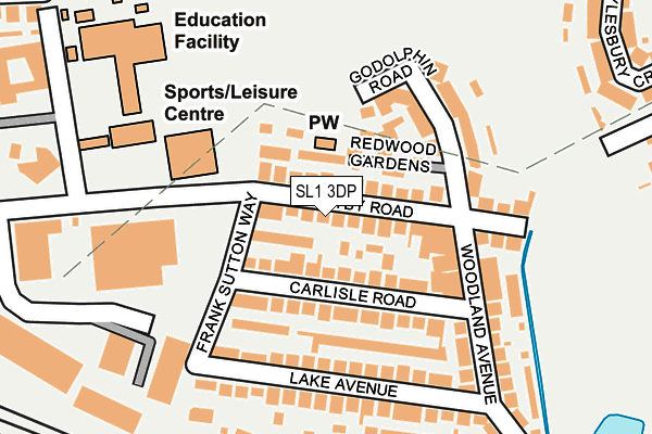 SL1 3DP map - OS OpenMap – Local (Ordnance Survey)