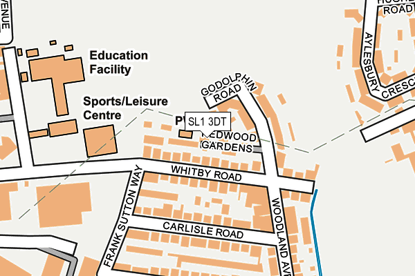 SL1 3DT map - OS OpenMap – Local (Ordnance Survey)