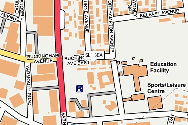 SL1 3EA map - OS OpenMap – Local (Ordnance Survey)