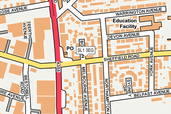 SL1 3EG map - OS OpenMap – Local (Ordnance Survey)