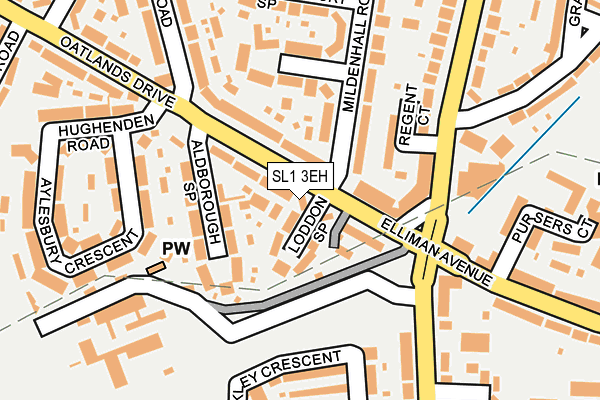 SL1 3EH map - OS OpenMap – Local (Ordnance Survey)