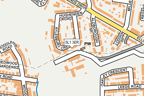 SL1 3ER map - OS OpenMap – Local (Ordnance Survey)