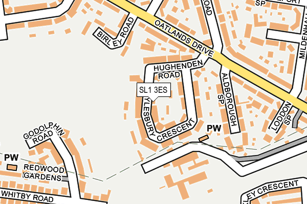 SL1 3ES map - OS OpenMap – Local (Ordnance Survey)