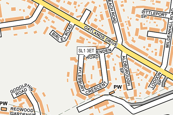 SL1 3ET map - OS OpenMap – Local (Ordnance Survey)