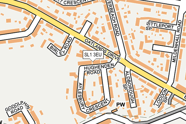 SL1 3EU map - OS OpenMap – Local (Ordnance Survey)