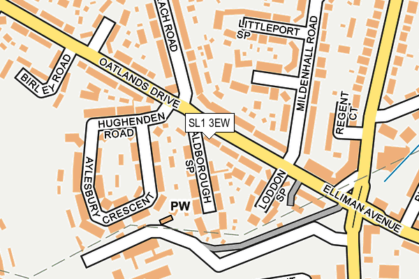 SL1 3EW map - OS OpenMap – Local (Ordnance Survey)