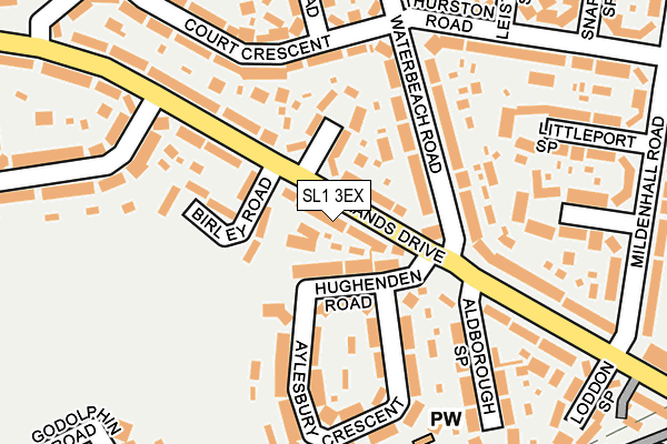 SL1 3EX map - OS OpenMap – Local (Ordnance Survey)