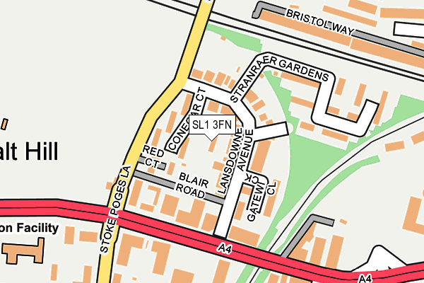 SL1 3FN map - OS OpenMap – Local (Ordnance Survey)