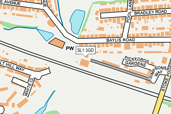 SL1 3GD map - OS OpenMap – Local (Ordnance Survey)
