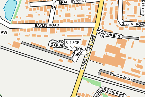 SL1 3GE map - OS OpenMap – Local (Ordnance Survey)