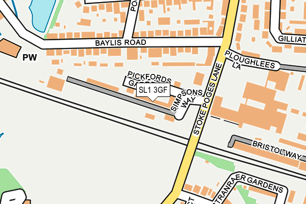SL1 3GF map - OS OpenMap – Local (Ordnance Survey)