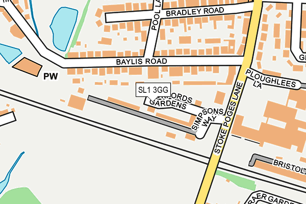 SL1 3GG map - OS OpenMap – Local (Ordnance Survey)