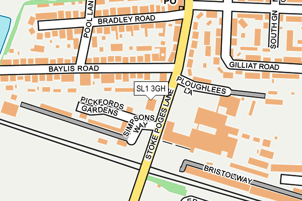 SL1 3GH map - OS OpenMap – Local (Ordnance Survey)
