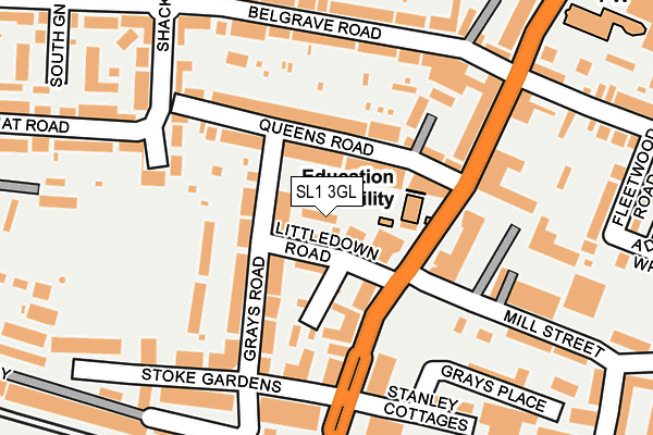 SL1 3GL map - OS OpenMap – Local (Ordnance Survey)
