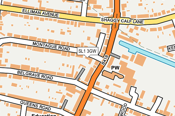 SL1 3GW map - OS OpenMap – Local (Ordnance Survey)