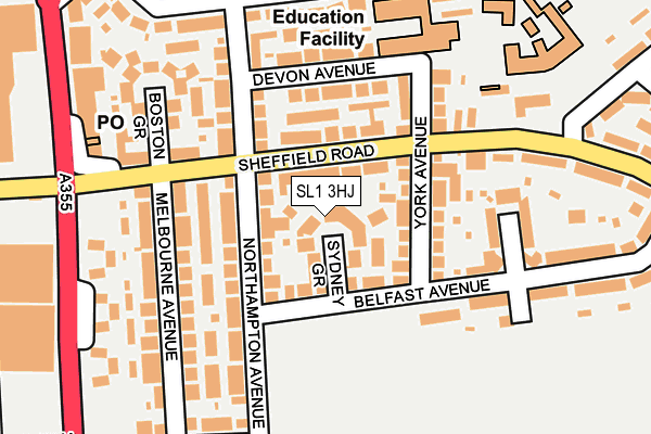 SL1 3HJ map - OS OpenMap – Local (Ordnance Survey)