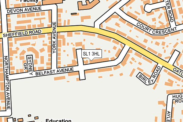 SL1 3HL map - OS OpenMap – Local (Ordnance Survey)