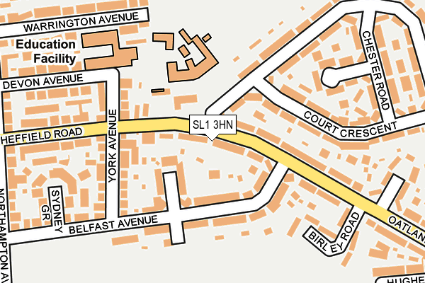 SL1 3HN map - OS OpenMap – Local (Ordnance Survey)