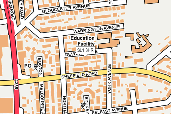 SL1 3HR map - OS OpenMap – Local (Ordnance Survey)