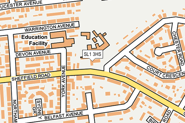 SL1 3HS map - OS OpenMap – Local (Ordnance Survey)