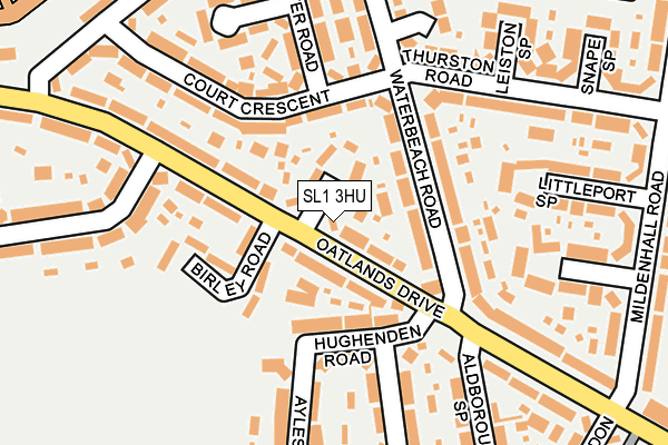 SL1 3HU map - OS OpenMap – Local (Ordnance Survey)