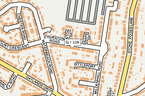 SL1 3JW map - OS OpenMap – Local (Ordnance Survey)
