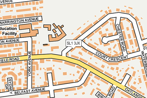 SL1 3JX map - OS OpenMap – Local (Ordnance Survey)