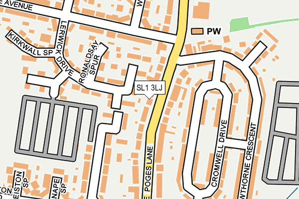 SL1 3LJ map - OS OpenMap – Local (Ordnance Survey)