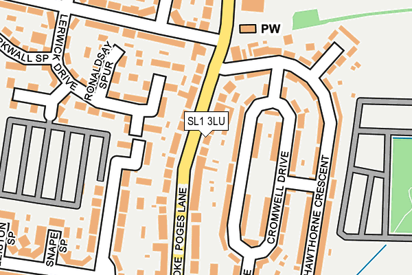 SL1 3LU map - OS OpenMap – Local (Ordnance Survey)