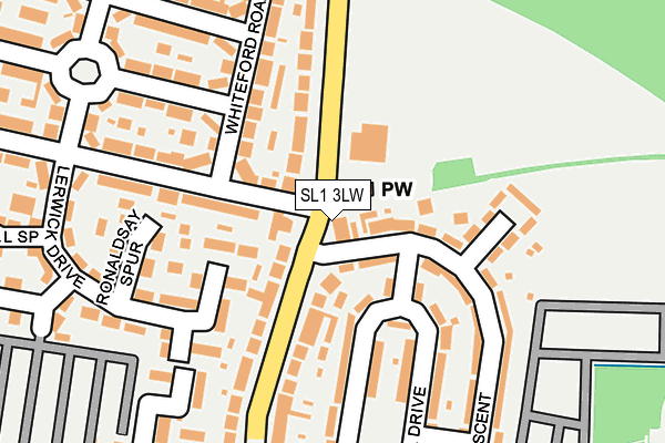 SL1 3LW map - OS OpenMap – Local (Ordnance Survey)