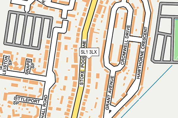 SL1 3LX map - OS OpenMap – Local (Ordnance Survey)