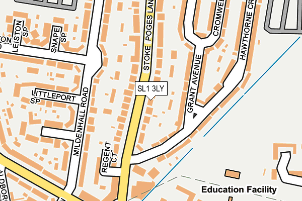 SL1 3LY map - OS OpenMap – Local (Ordnance Survey)