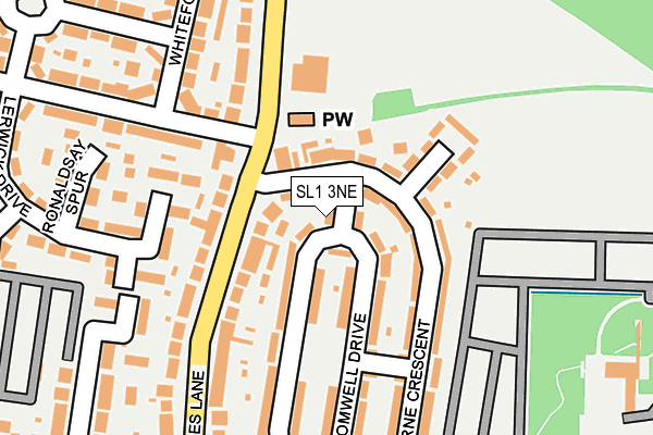 SL1 3NE map - OS OpenMap – Local (Ordnance Survey)