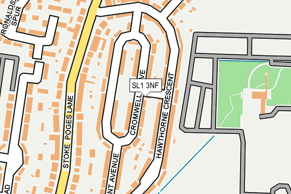 SL1 3NF map - OS OpenMap – Local (Ordnance Survey)