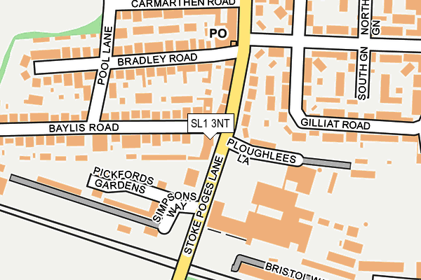 SL1 3NT map - OS OpenMap – Local (Ordnance Survey)