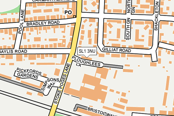 SL1 3NU map - OS OpenMap – Local (Ordnance Survey)