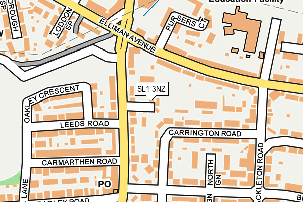 SL1 3NZ map - OS OpenMap – Local (Ordnance Survey)